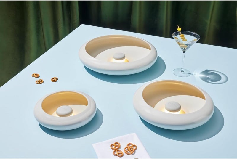 Fatboy Oloha bowl with lamp, multifunctional lamp, rechargeable LED Light, 8 hours of battery run time (37.5 x 8.2 cm) Large, Desert - Image 3